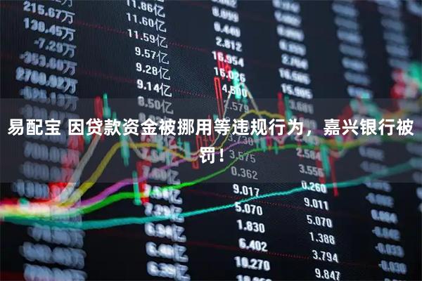 易配宝 因贷款资金被挪用等违规行为，嘉兴银行被罚！