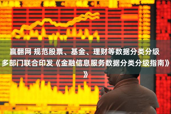 赢翻网 规范股票、基金、理财等数据分类分级 多部门联合印发《金融信息服务数据分类分级指南》